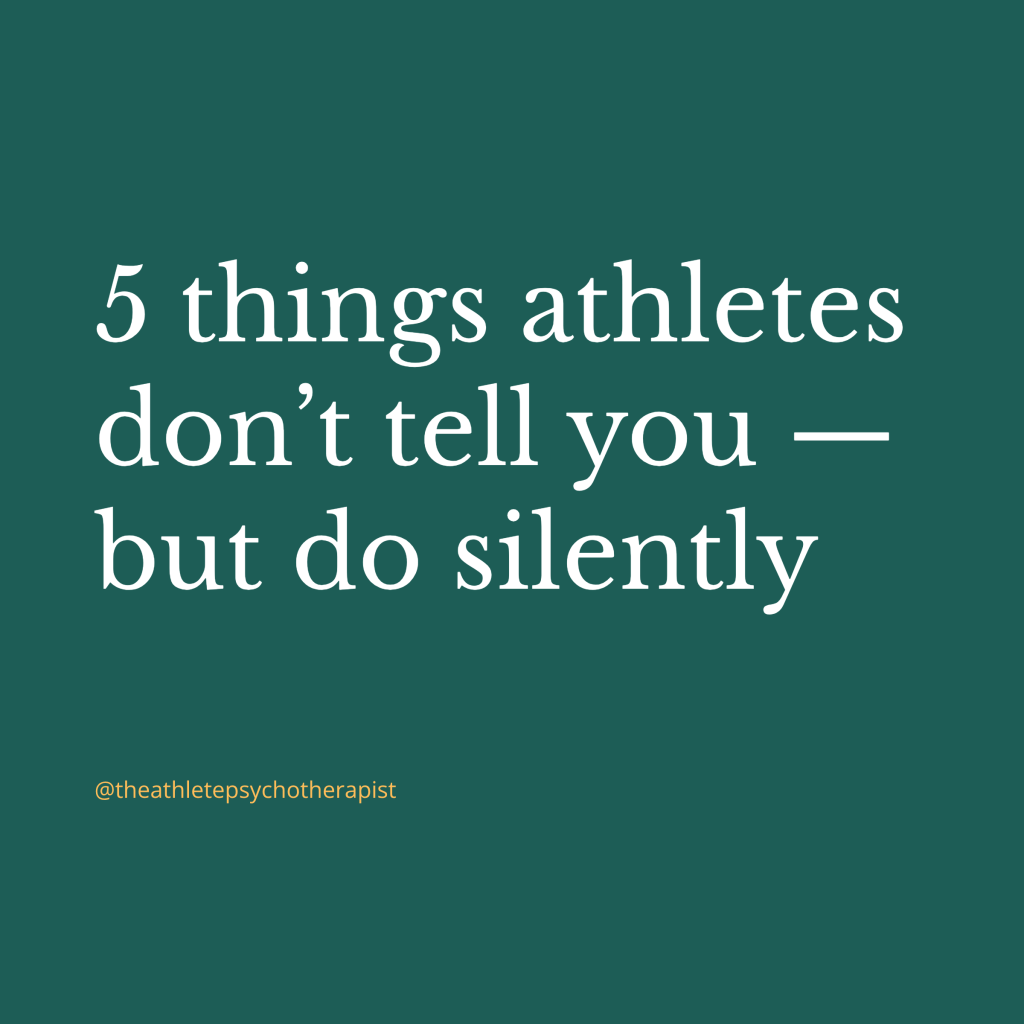 5 Things Athletes Don’t Tell You – But Do&nbsp;Silently